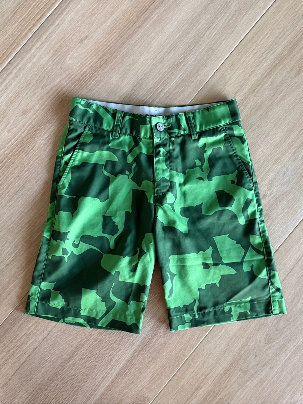Green Camo Boys' Puma Golf Shorts